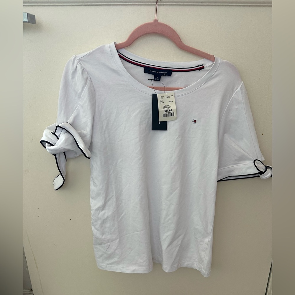 Tommy Hilfiger shirt, with ties on the sleeve